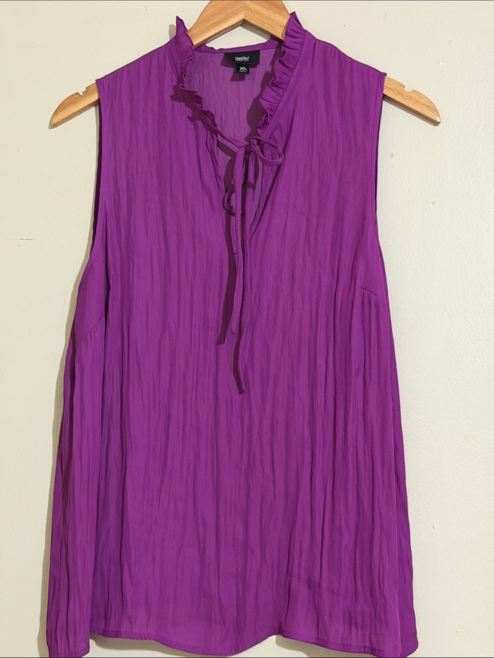 Sleeveless satin top